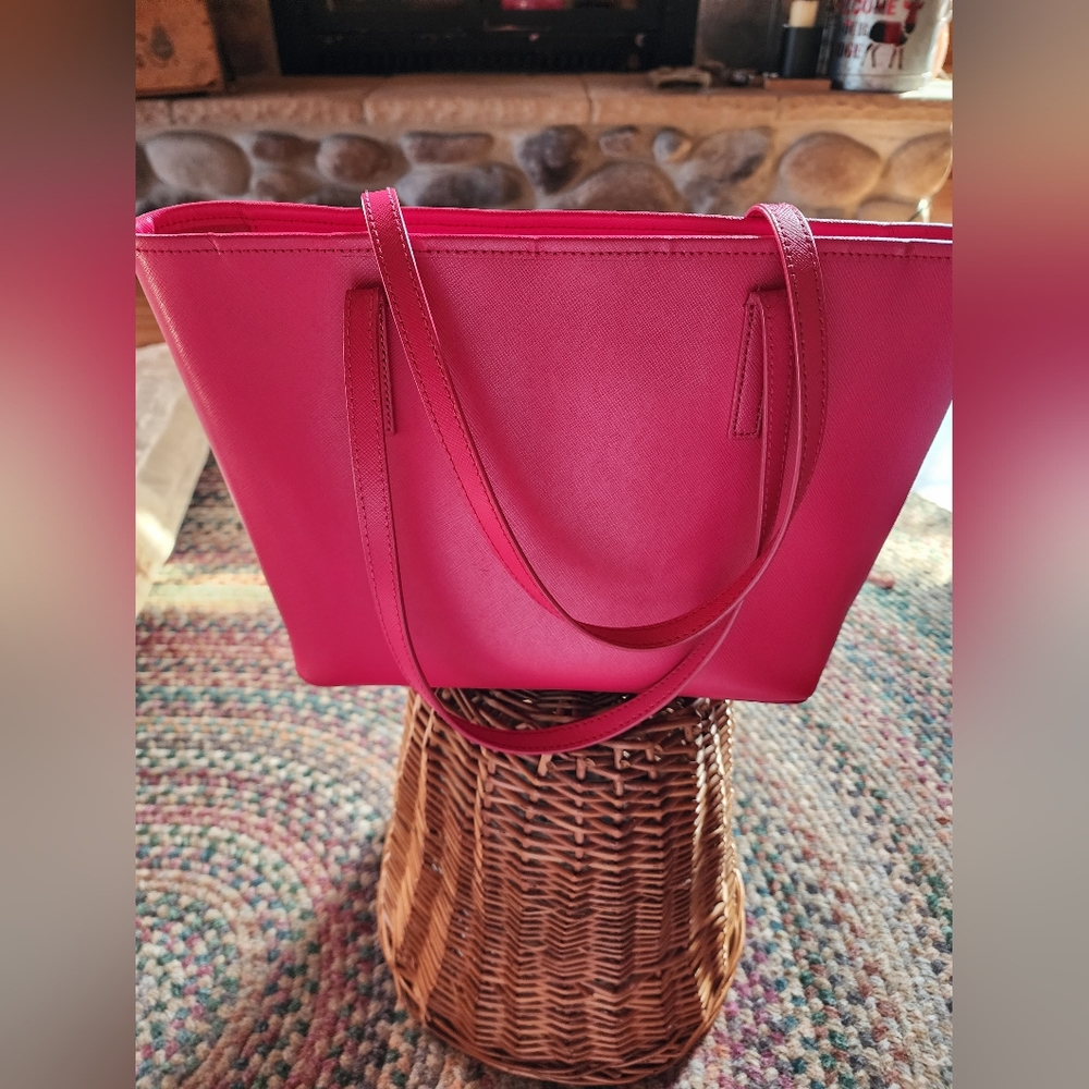 Ted Baker Hot Pink Tote with Bow Accent - Picture 4 of 15